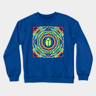 Egyptian Scarab Mandala Crewneck Sweatshirt